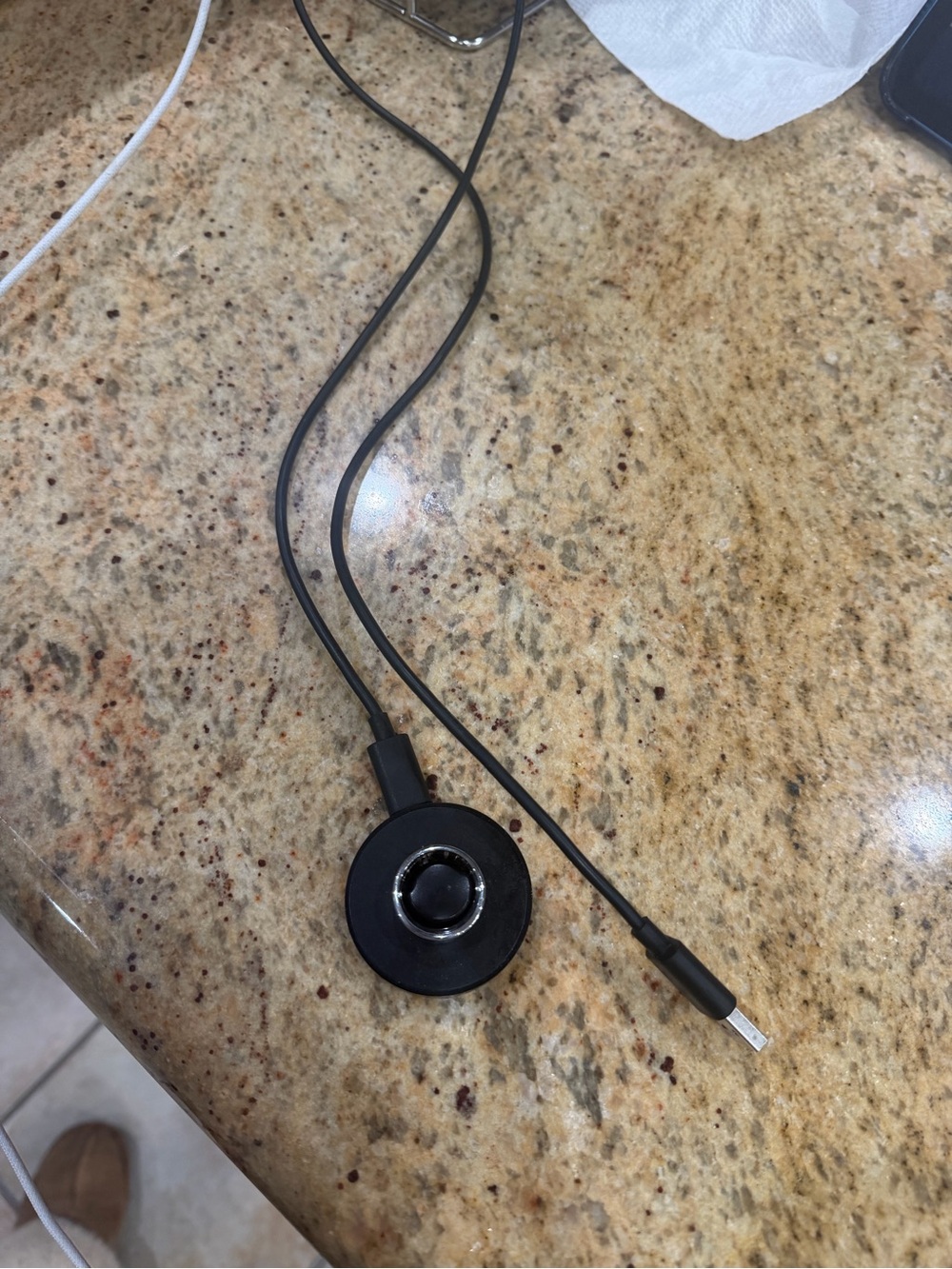 Oura Black Charging Dock with Cable